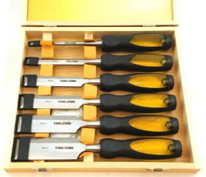 Chisel ELITE Wood Set of 6Pce.in Wooden Case Bevel Edge