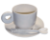 Cup Saucer and Spoon Ceramic 150ml White  D