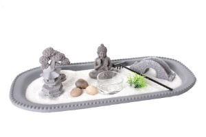 Night Light Holder Zen Garden with Buddha Lge.