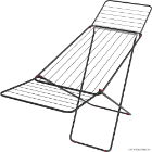 Airer Concertina Double Wing 18Mtr. Black