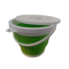 Bucket WARRIOR Collspsible  5Ltr. & Lid Green & White