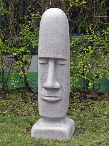 Garden Ornament EASTER ISLAND HEAD GRANITE Colour 70cm