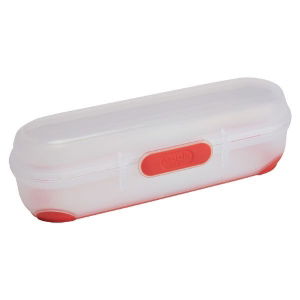 Food Box ADDIS Clip & Go Roll & Wraps 700ml Cap. Clear & Red