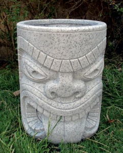 Garden Planter TIKI HEAD GRANITE Colour 40cm