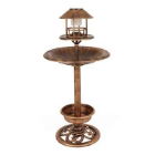 Bird Bath & Feeding Station Copper Effect Solar Light