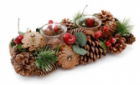 Christmas Nite Lite Holder Cone & Eucalyptus 32cm