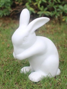 Garden Ornament DAISY THE RABBIT WHITE Colour 20cm