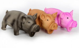 Dog Chew Piggy Design 16x6x8cm - Various Colours