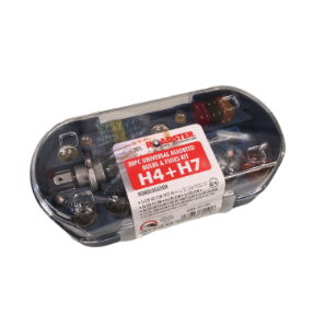 Car Bulb & Fuse Set ROADSTER H4+H7 30Pce. Cased