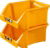 Tool Store Bin Stack Nest Slat Mt. Pl.Yel. - Various Sizes