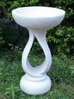 Garden Ornament BIRD BATH WHITE MARBLE Colour 72cm