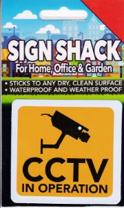 Sign Self As. 80x75mm CCTV IN OPERATION