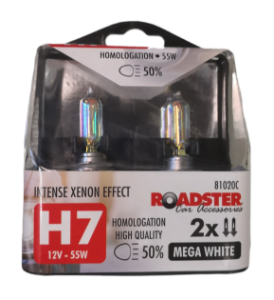 Car Bulb ROADSTER H4 12Volt 55Watt Xenon White x2