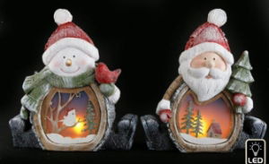 Christmas LED Picture Xmas Scene 32x36cm - Various