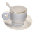 Cup Saucer and Spoon Ceramic 150ml White  D