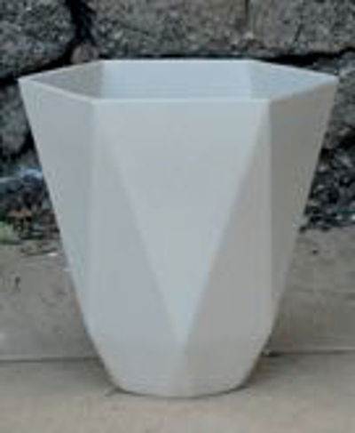 Garden Planter Hex White Colour - Various Sizes