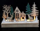 Christmas LED Woods & Reindeer Scene with House 22cm