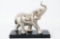 Ornamental Elephant on Stand Heavy Aluminiun 27x21cm