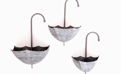 Planter Wall Mounted Umbrella Sesign x3