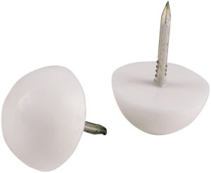 Bumper Nail in White 19mm Head x4