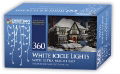 Christmas Lights  360 LED White Icicle Chaser