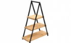 Food Display Stand Wood & Metal 3 Tier 38x53cm