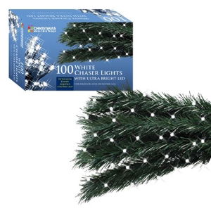 Christmas Lights  100 LED White Chaser