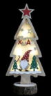 Christmas LED Tree 9x22cm with Santa Decorations