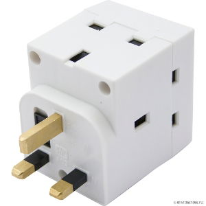 Adaptor 3way 13amp Fused