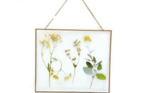 Wall Plaque Glass 28x24cm Les Fleurs Design