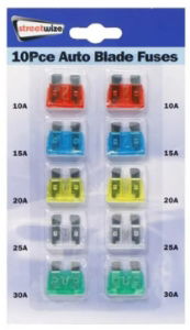 Car Fuses Blade Type x10 Assorted