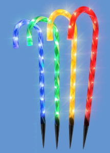 Christmas Light Candy Cane Stick 40 LED x4