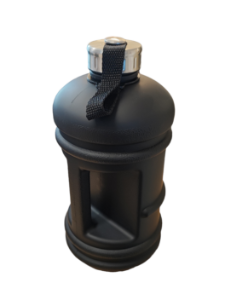 Water Bottle WARRIOR Plastic 2.2Ltr. Black