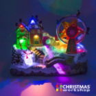 Christmas LED Village with Revolving Ferris Wheel